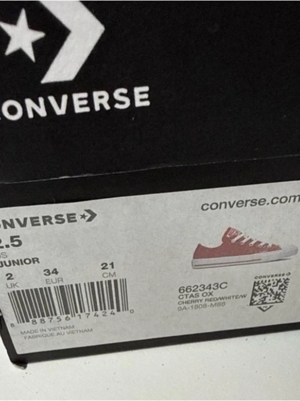 Converse Kids Low-Top Glitter Sneakers - Red 2.5 kids